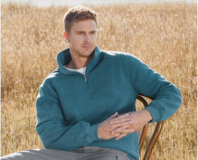 Men's Fleece Jacket - Olive or Steel Blue