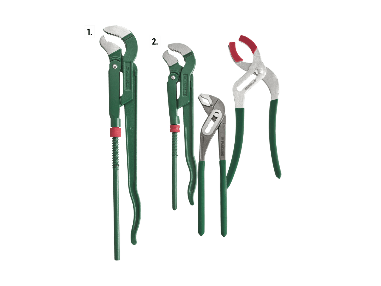 Pinza per tubi/set pinze per impianti sanitari, 3 pezzi
