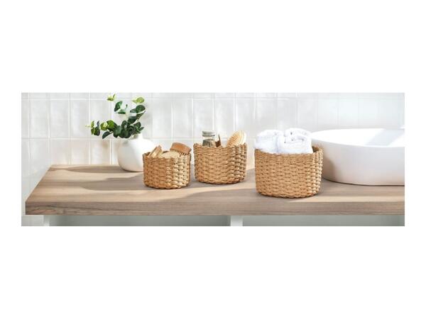 Livarno Home Storage Baskets - Set of 3 - Round