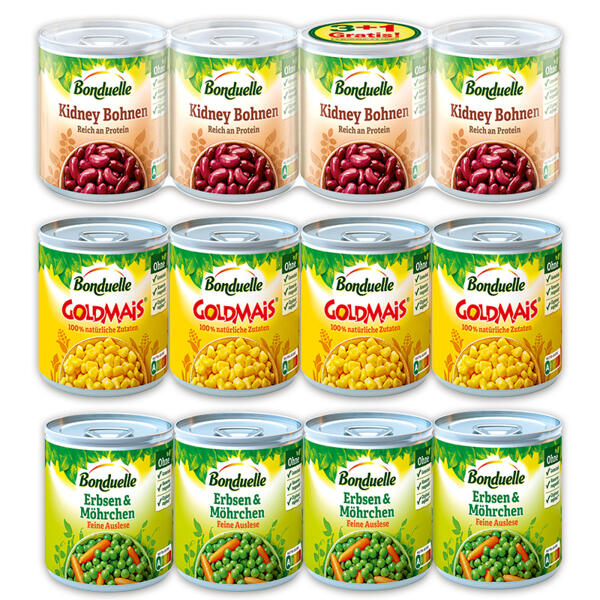 Erbsen & Möhrchen / Goldmais / Kidney Bohnen