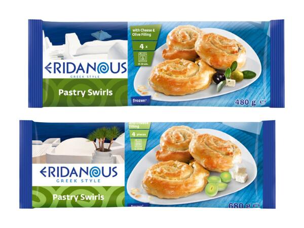 Feuilletés en escargot au fromage