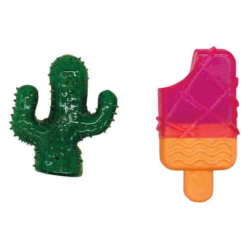 2 Pack Cooling Dog Toys - Cactus/Ice Cream
