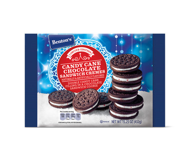 Benton's Candy Cane Chocolate Sandwich Creme Cookies