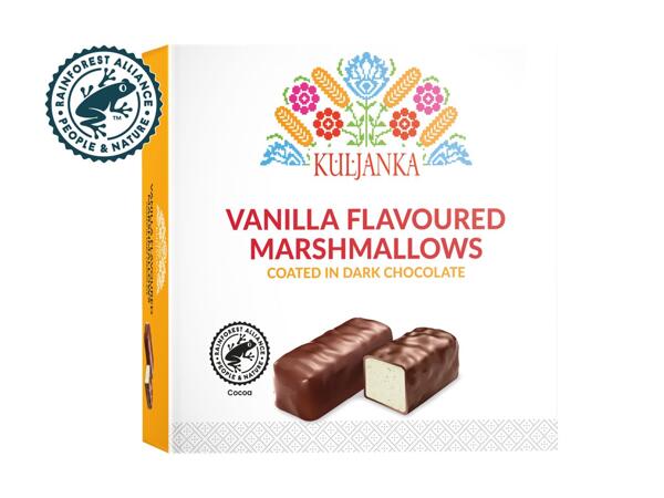 Vanille-Marshmallows in Schokolade