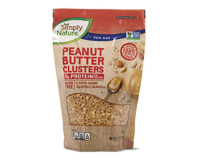 Simply Nature Peanut Butter or Oat & Honey Coconut Cluster Granola