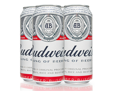 Budweiser Beer Cans 4 x 500ml