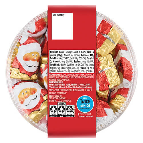 Solid Milk Chocolate Santas