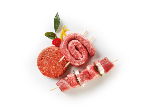 Mixed grilled pork and beef