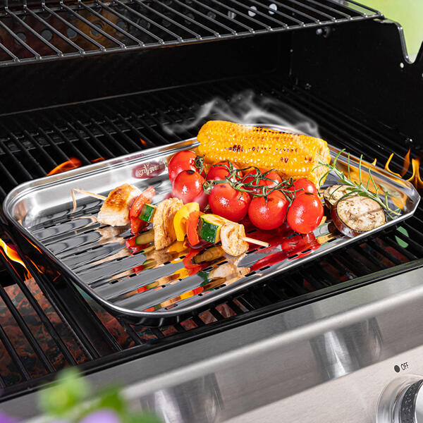 Edelstahl-Grillschale