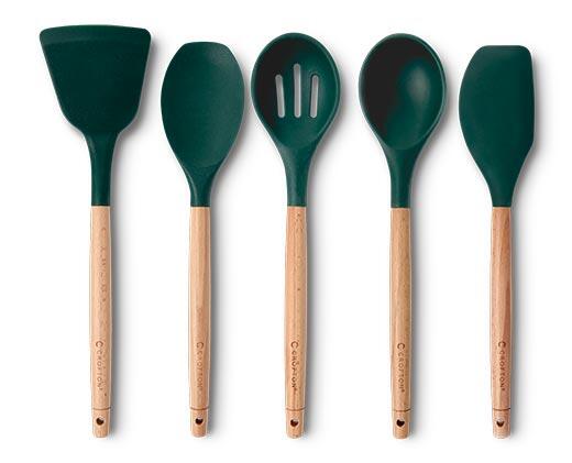 Crofton Wood & Silicone Utensil Set