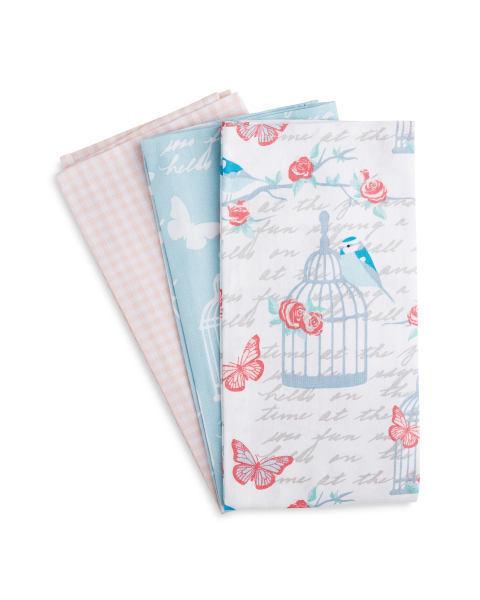 Bird Cage Tea Towels 3-Pack