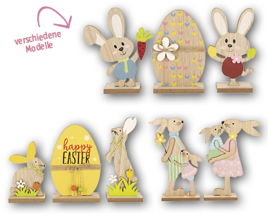 Frühlingshafte Holzaufsteller