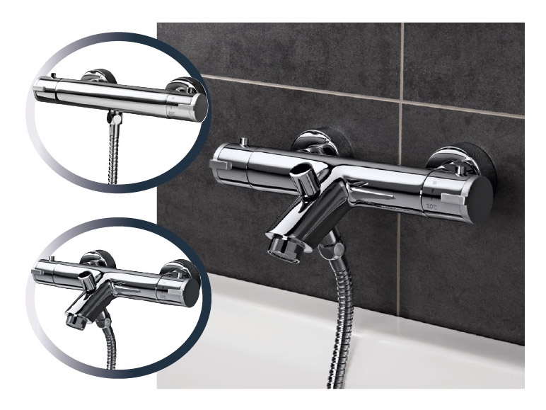 Mitigeur thermostatique de baignoire/douche ***Cet article est disponible uniquement en Suisse romande et au Tessin.***