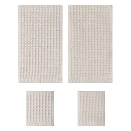 Hand Towel & Wash Cloth Set - Gray Waffle