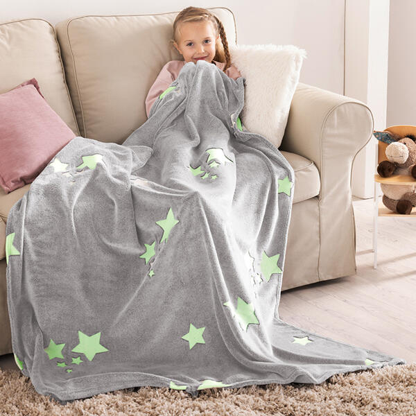 Flanell-Kuscheldecke "Glow in the Dark"