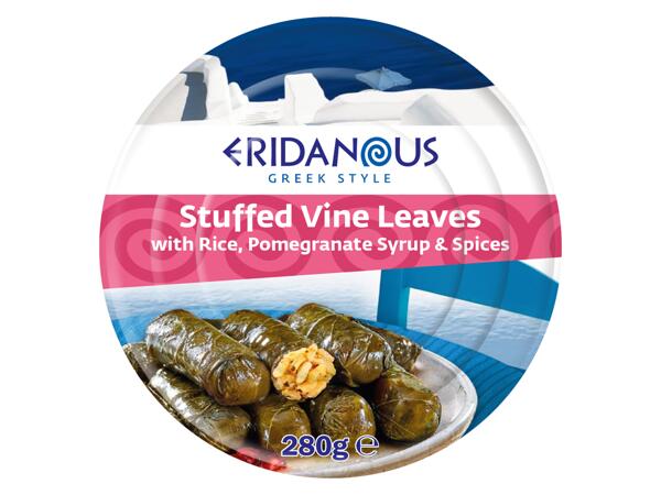 Stuffed Vine Leaves with Pomegranate Syrup & Spices