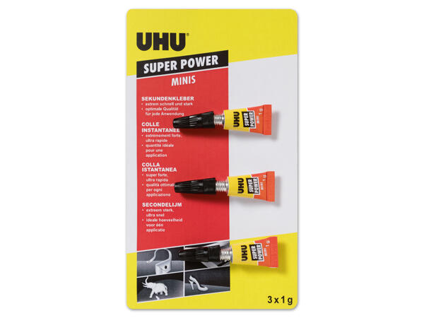 UHU(R) Sekundenkleber, 3x 1 g