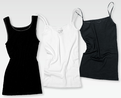 Canottiere da donna con spallina stretta/larga SKIN TO SKIN