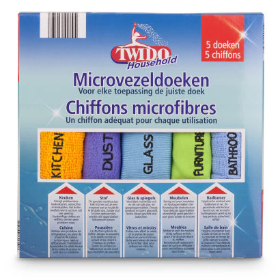 Chiffons de nettoyage, 5 pcs