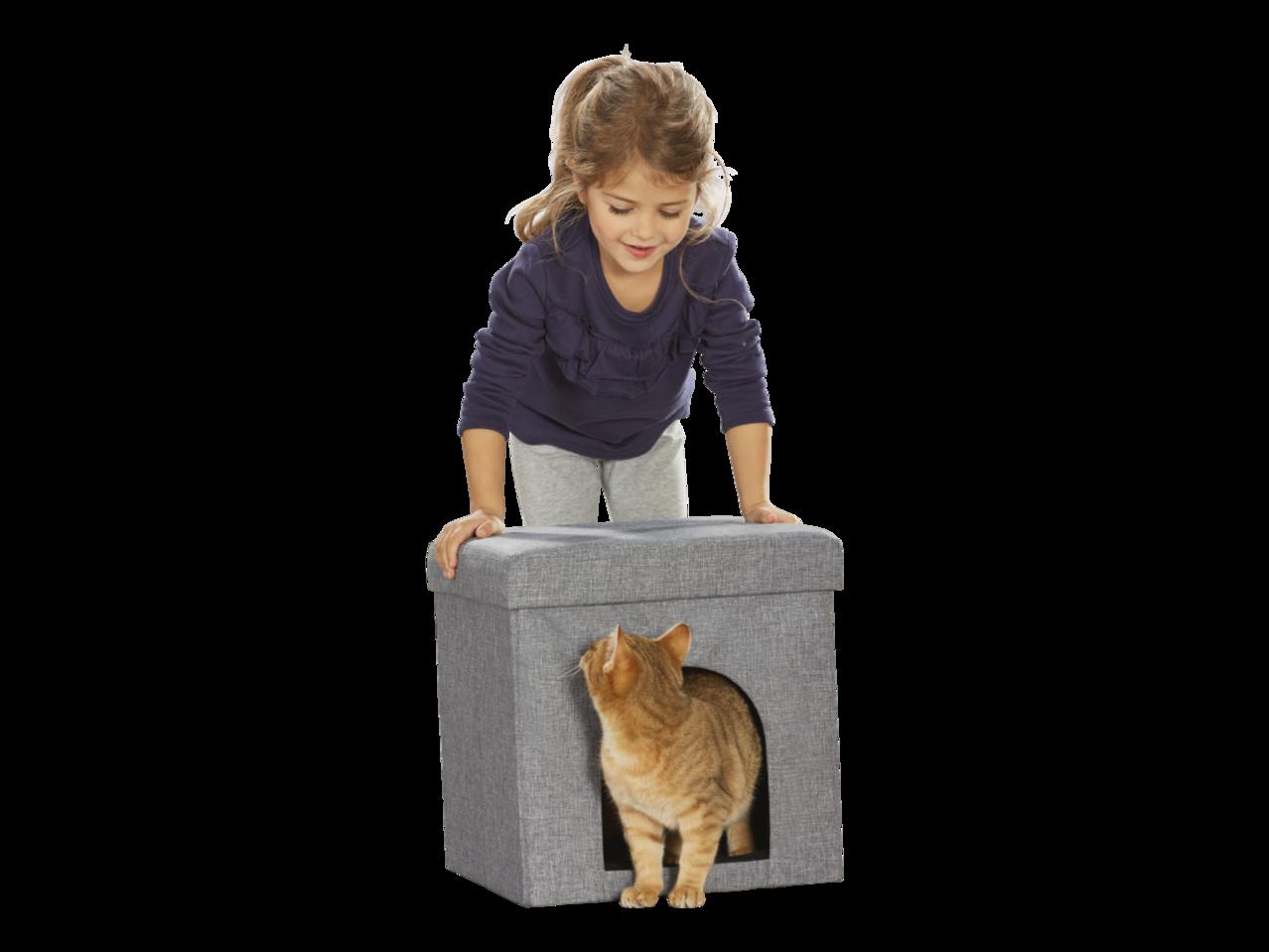 Stool with Cat Cave