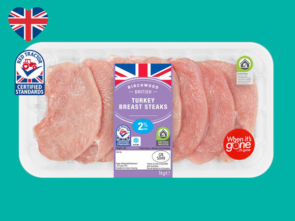 Birchwood British Turkey Breast Steaks