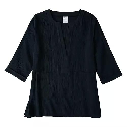Ladies Beach Cover Up - Black, M