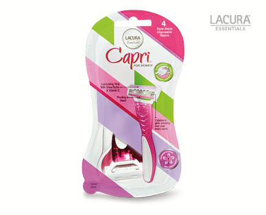 Triple Blade Disposable Razors for Women 4pk