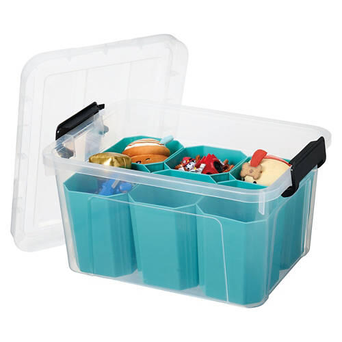 Storage Bin with Removable Inserts, Green