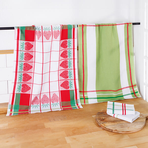 XXL-Pack Jacquard-Geschirrtuch 4er-Set