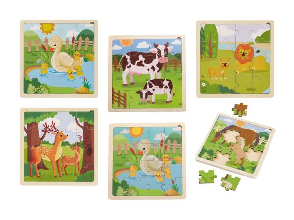 Puzzle di legno, 17 pezzi