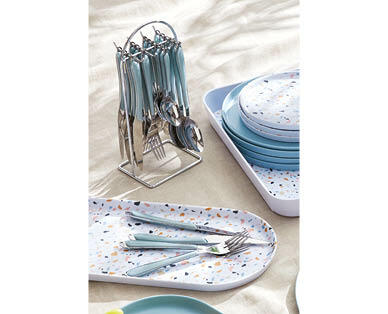 Bistro Cutlery Set 24pc with Rack