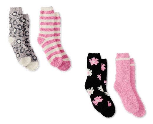 Serra 
 Ladies' 2-Pack Fuzzy Slipper Socks