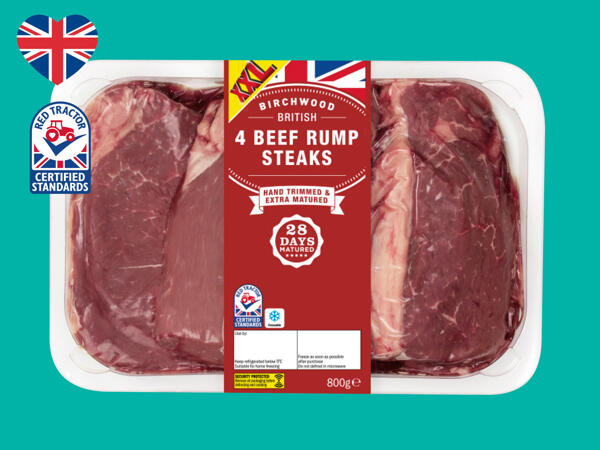 Birchwood 4 British Beef 28-Day Matured Rump Steaks