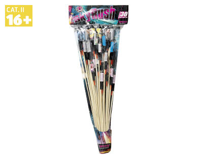 WECO(R) SUISSE 
 LOT DE FUSÉES SKYRUSH, 30 PIÈCES