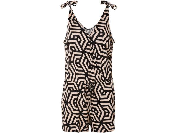 Ladies' linen-blend short jumpsuit