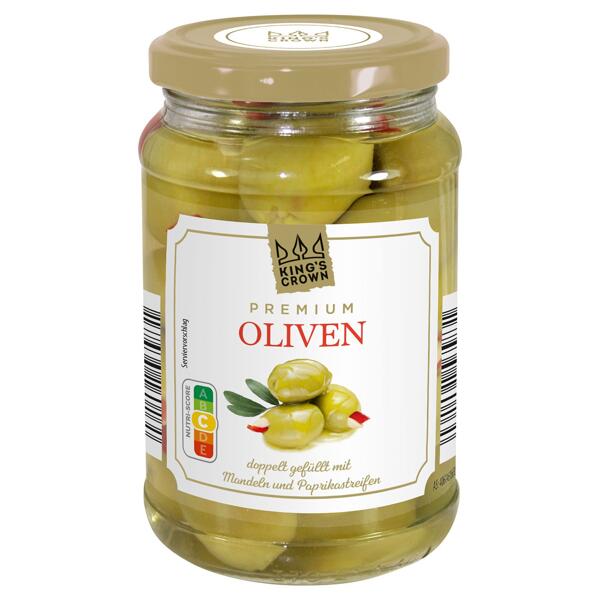 KING´S CROWN Premium-Oliven, doppelt gefüllt 370 ml