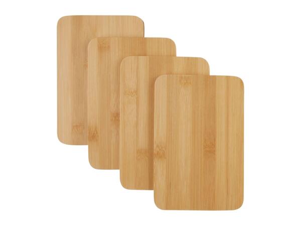 Livarno Home Bamboo Chopping Board Set - Pack of 4
