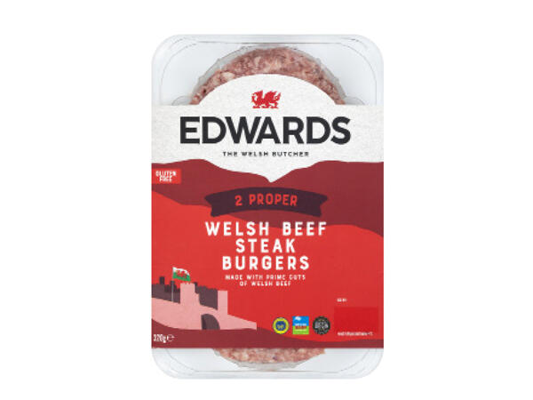 Edwards of Conwy 2 Welsh Beef Steak Burgers