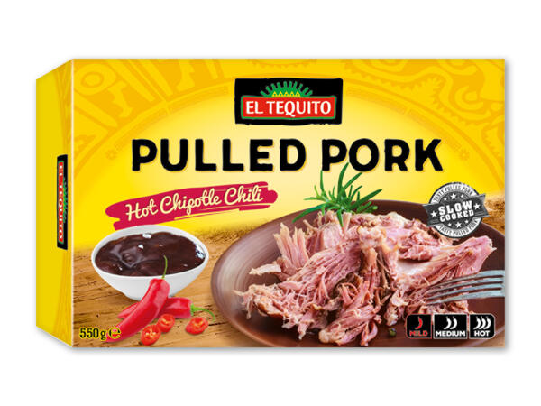 Pulled pork med hot chipotle chili