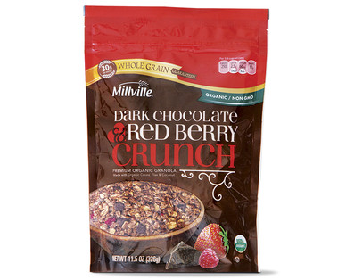 Millville Dark Chocolate Red Berry Crunch Granola