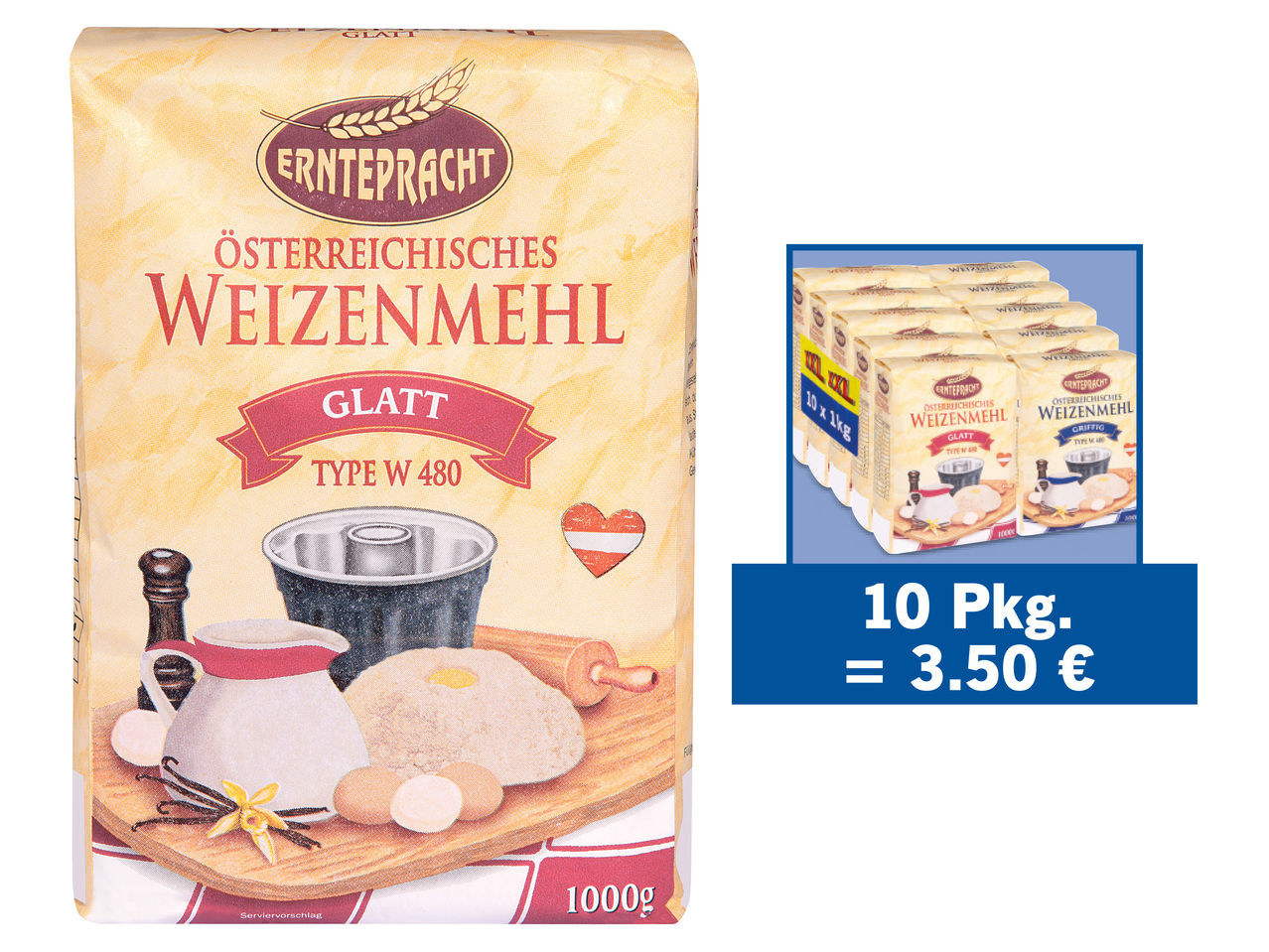 ERNTEPRACHT Österreichisches Weizenmehl