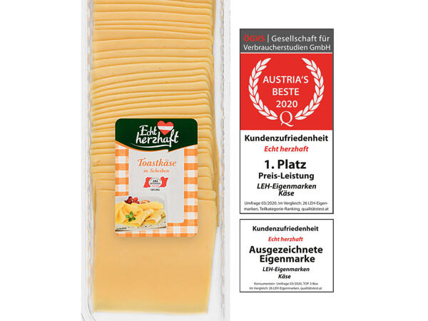 Toastkäse in Scheiben