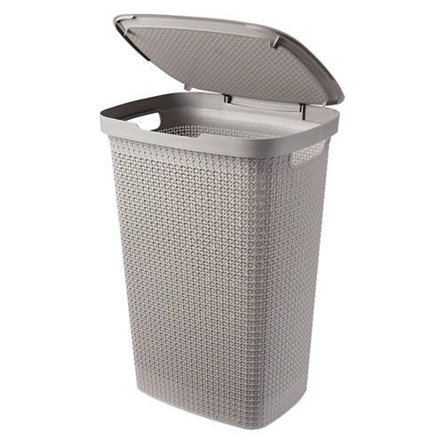Decorative Laundry Hamper, Light Grey