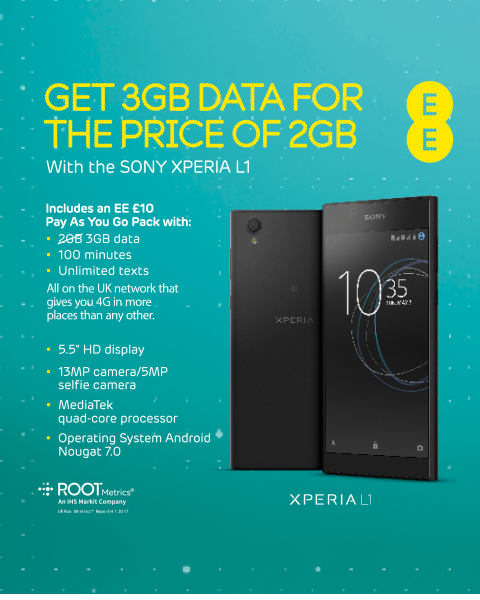 Sony Xperia L1 Phone on EE
