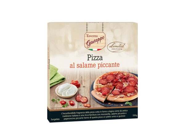 Pizza with spicy Salami