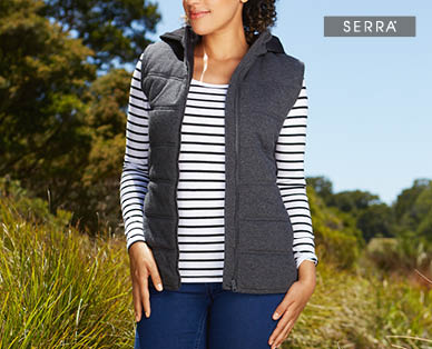 Ladies Jersey Puffer Vest