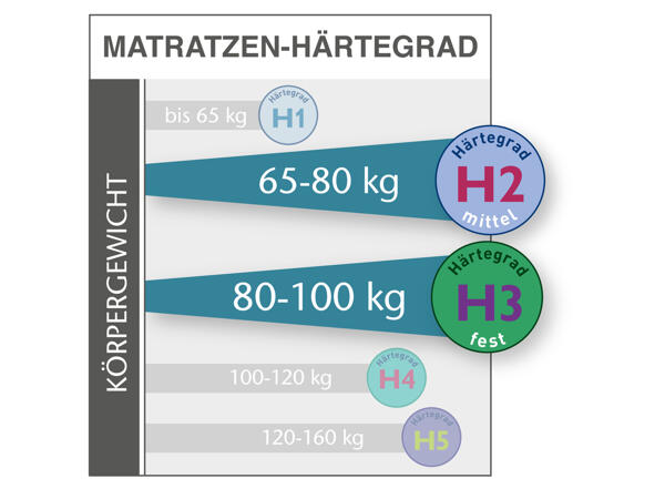 7-Zonen-Komfortschaummatratze, H3