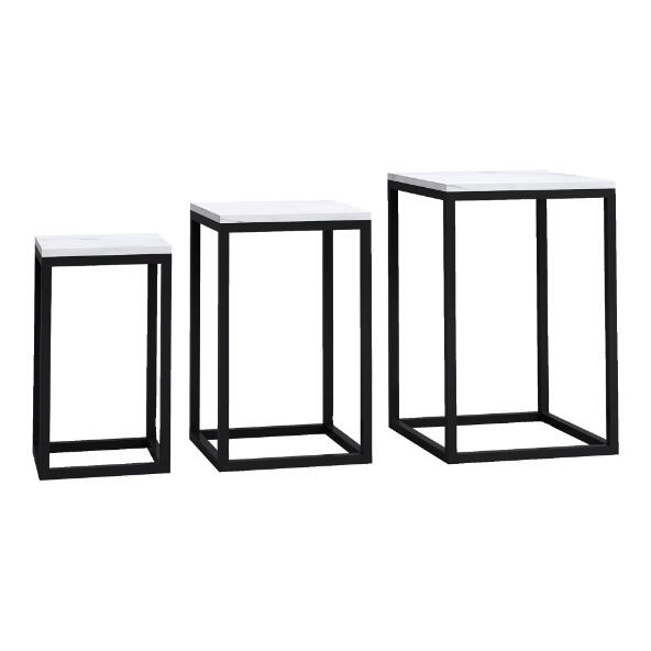 HOME CREATION(R) 				Ensemble de tables métalliques pour plantes