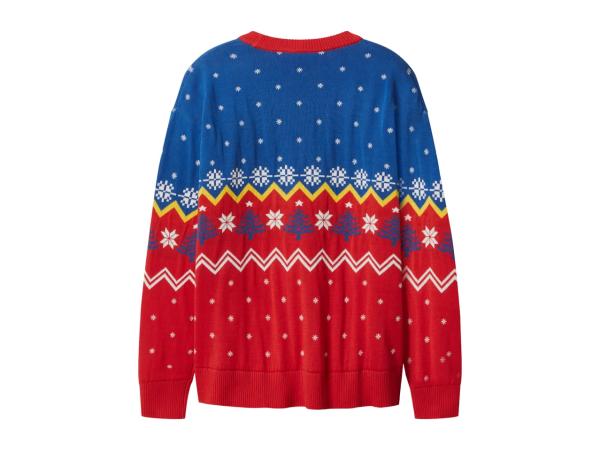 Ladies' Blue & Red Lidl Christmas Jumper