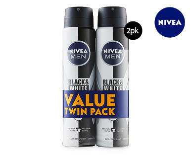 Men's Nivea Invisible Anti-Perspirant Deodorant 2x150g